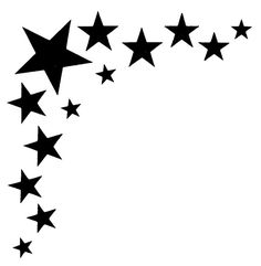 a black and white image of stars in the shape of a star on a white background