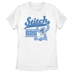 Embrace the charm of Disney with the Women's Lilo & Stitch White Collegiate 626 T-Shirt! This delightful top is a must-have for fans of the beloved movie.

- Size: 2X Large
- Color: White with blue graphics
- Material: Cotton blend
- Gender: Female
- Age Group: Adult

Featuring a playful graphic of Stitch winking and the iconic "626" number, this t-shirt is perfect for casual outings or cozy days at home. The soft material ensures comfort, while the vibrant design adds a touch of whimsy to your Stitch Tshirts, Stitch 626, 626 Stitch, 33 Birthday, Disney Crewneck, Stitch Tshirt, Beloved Movie, Stitch Clothes, Kids Pjs