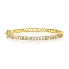 Diamond Chain Bangle Luxury Fine Jewelry Channel Set Bangle, Luxury Classic Chain Bracelet With Single Cut Diamonds, Diamond Chain, Diamond Bangle, G H, Vintage Vibes, Sparkle Diamonds, Gold Bangles, Colored Diamonds