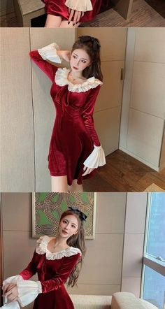 Tavimart Christmas Elegant Party Mini Dress Women Hepburn Style Vintag – tavimart