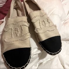 Great Condition Never Worn My Mom Got Them For Me Yes They Are Authentic Luxury Summer Sneakers With Round Toe, Luxury Summer Sneakers, Designer Summer Sneakers With Round Toe, Designer Sneakers With Round Toe For Summer, Designer Round Toe Sneakers For Summer, Chanel Flats, Shoes Chanel, Old Shop, Watch Accessories