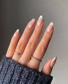 Fake Nails With Glue, Artificial Nails, False Nails, Trendy Nails, Almond Nails, French Nails