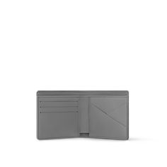 LOUIS VUITTON® - Multiple Wallet - Anthracite Grey Modern Bifold Bags With Interior Card Slots, Modern Bifold Bag With Interior Card Slots, Everyday Trifold Bag With Coin Pocket, Modern Bifold Bag With Coin Pocket, Bifold Modern Bag With Coin Pocket, Bifold Travel Bags With Coin Pocket, Louis Vuitton Official, Winter Essentials, Calf Leather