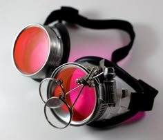 Victorian Steampunk, Mad Scientist goggles, "Dr. Jekyll" XVI Red UV Reactive Lenses Mad Scientist Character Design, Scientist Goggles, Mad Scientist Oc, Dr Jekyll, Steampunk Goggles, Uv Black Light, Fashion Eye Glasses