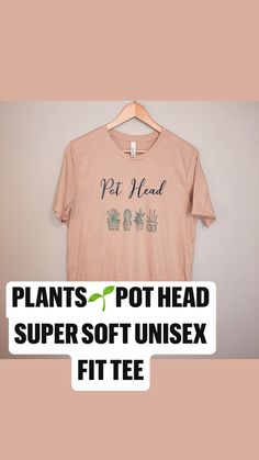 The perfect tee for any potted plant lover. Choose from a buttery soft unisex fit or the perfect length cropped tee. These t-shirts are high quality and made with love. Crop Top Tees, Plant Pot, Cropped Top, Crop Tee, Good Vibes