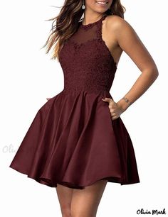 Olivia Mark - Special Occasion Dresses for Adults Only Dark Purple Homecoming Dress, Cocktail Dress For Teens, Purple Homecoming, Halter Homecoming Dress, Party Wear For Women, Purple Homecoming Dress, Junior Party Dresses, Short Homecoming Dresses, Formal Wear Women