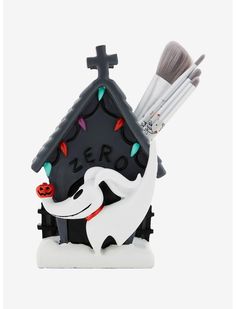 Disney The Nightmare Before Christmas Zero Doghouse Makeup Brush Holder and Set - BoxLunch Exclusive | BoxLunch Nightmare Before Christmas Makeup, Nightmare Before Christmas Zero, Goth Christmas, Supergirl Superman, Mia Goth, Disney Things, Makeup Brush Holder, Makeup Brush Holders, Lady And The Tramp