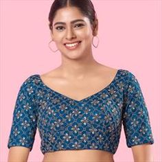 Blue color Blouse in Silk fabric with Embroidered, Thread work Blouse Close Neck Designs, Traditional Light Blue Unstitched Blouse, Embroidered Blue Blouse Piece For Party, Fitted Blue Blouse With Floral Embroidery, Fitted Blue Blouse Piece, Festive Blue Top With Floral Embroidery, Festive Blue Padded Blouse, Blue Festive Tops For Spring, Blue Festive Top For Spring