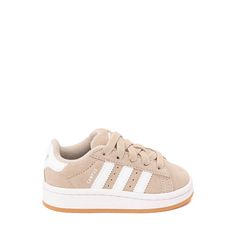 adidas Campus '00s Comfort Closure Athletic Shoe - Baby / Toddler - Wonder Beige / Cloud White / Gum Toddler Adidas, Shoe Size Chart Kids, Adidas Baby, Future Clothes, Toddler Sneakers, Athletic Shoe, Adidas Campus, Baby Sneakers