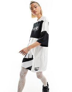 Dresses by Nike Low effort, high reward Branded design Crew neck Drop shoulders Oversized fit Sneakers Dress Outfit, Oversized Tshirt Dress, Sneaker Fits, Oversized T Shirt Dress, Nike Jersey, Leggings Sale, Long Sleeve Floral Dress, Satin Slip Dress, Maxi Dress Trend