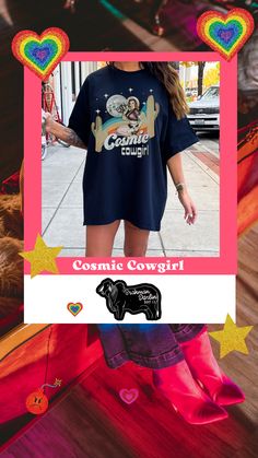 Cosmic Cowgirl Comfort Colors Tee, Disco Cowgirl shirt, Rodeo Tee, Cactus shirt, Retro Cowgirl shirt. Runs true to size, unisex fit Cosmic Cowgirl, Retro Cowgirl, Cactus Shirt, Disco Cowgirl, Cowgirl Shirts, Comfort Colors Tee, Rodeo, Comfort Colors