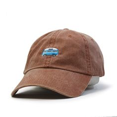 Unstructured Soft Crown Low-Fitting 6 Panel Cap Seamed Front Panel without Buckram 6 Embroidered Eyelets and 6 Rows Stitching on Visor Adjustable Velcro Back One Size Fits Most 100 % Cotton : Washed Cotton Twill Casual Brown Hat With Embroidered Logo, Baseball Cap Outfit, Softball Training, Training Facility, Cap Outfit, Baseball Training, 6 Panel Cap, Hat Ideas, Hat Baseball