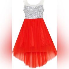 Fabric Type Polyester,Mesh Care Instructions Hand Wash Only Closure Type Zipper Neck Style Scoop-Neck About This Item Size For Girls 7 Years Polyester Red Princess Dress For Spring Parties, Silver Tulle Party Dress, Red Princess Dress For Spring Festivities, Red Princess Dress For Spring Festivals, Silver Princess Dress For Dress-up, Red Sleeveless Tutu Dress For Festive Occasions, Festive Sleeveless Red Tutu Dress, Red Princess Dress For Summer Party, Red Tutu Dress For Spring Wedding