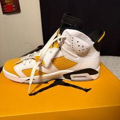 Jordan 6 Yellow Ochre, Size 8 In Men. Never Worn Ochre Color, Shoes Jordan, Yellow Ochre, Jordan 6, Jordans For Men, Jordan Shoes, Mens Shoes Sneakers, Yellow White, Men's Shoes