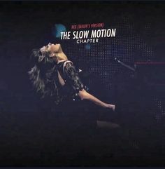 the woman is performing on stage with her legs spread out in front of her face