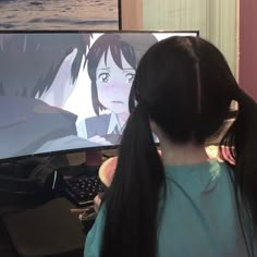 Long Black Hair, Long Black, Anime Character, A Girl, Black Hair, Screen, Tv, Hair, Anime