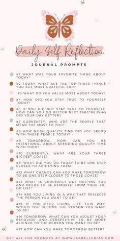 Daily Affirmation Journal Prompts, Daily Journal Prompts For Self Love, Self Reflection Journal Ideas, Positivity Journal Prompts, Journal Prompts For Self Love And Confidence, Writing Prompts For Self Growth, Journal Entry Prompts, Self Reflection Prompts, Menstrual Phase Journal Prompts