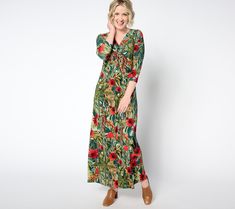 From the office happy hour to your friend's housewarming party, you'll be carefree and confident in this made-for-you maxi dress. The pretty print is pulled together in front with a twisted knot detail -- just add heeled sandals or a chic pair of shooties to complete the look!  From Women with Control®. Housewarming Party, Pretty Prints, Heeled Sandals, Happy Hour, The Office, Dress Skirt, Sandals Heels, Knot, Fashion Dresses