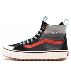 Vans SK8-HI Mte-2 'Black Grey Pink' VN0A5HZZY8J (SNKR/Skate/Casual/Unisex) Black Low-top Sneakers For Winter Sports, Low-top Black Sneakers For Winter Sports, Black Sneakers For Winter Sports, Sporty Winter Sports Sneakers, Vans High-top Sneakers For Winter Sports, Casual Winter Sports Sneakers, Vans Skate Hi, Sk8 Hi Vans, Vans Skate