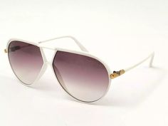 NEW VINTAGE YVES SAINT LAURENT 8129 WHITE AVIATOR 80' YSL SUNGLASSES FRANCE | eBay White Aviator Sunglasses For Summer, Modern White Aviator Sunglasses, White Aviator Sunglasses With Uv Protection, Classic White Aviator Sunglasses With Gradient Lenses, Elegant White Aviator Sunglasses With Tinted Lenses, White Aviator Sunglasses With Tinted Lenses, White Aviator Sunglasses, Ysl Sunglasses, Vintage Yves Saint Laurent