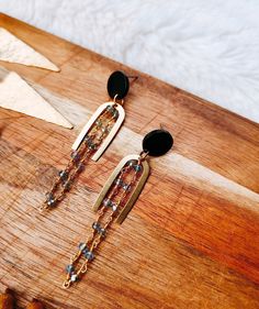 Statement Earrings, Hippie Boho Witchy Festival Jewelry, Christmas Present For Her, Art Deco Earrings A ・ L I T T L E ・ A B O U T  *  B R A S S  *  E A R R I N G S  *. E A R R I N G S * Materials: brass, agate, glass (D), black resin    * Length:    A - 7 cm / 2.75"   B - 8 cm / 3.14"   C - 9 cm / 3.54   D - 6 cm / 2.36"   E - 6 cm / 2.36"   * Weight: these earring are light weight * All our jewelry is custom made by hand with Love and Care in our workshop ♡ A T T E N T IO N ! ! ! 1. These earri Brass Chandelier Earrings With Dangling Beads As Gift, Celebration Dangling Beads Drop Earrings, Celebration Drop Earrings With Dangling Beads, Metal Dangle Earrings For Celebration, Drop Beaded Earrings For Celebration, Drop Shaped Beaded Earrings For Celebrations, Celebration Beaded Drop Earrings, Dangle Crystal Earrings For Party, Brass Dangle Crystal Earrings For Party