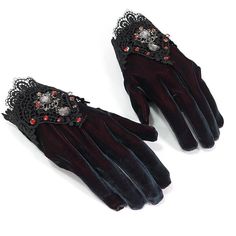 'Rosemary' Gothic Evening Gloves – DevilFashion Official Gothic Fabric, Gloves Elegant, Vampire Core, Goth Styles, Velvet Gloves, Gothic Outfit, Strega Fashion, Elegant Gloves, Gothic Hairstyles