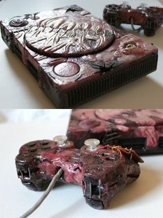 the video game controller is made out of chocolate