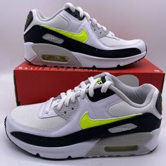 Nike Air Max 90 White Hot Lime Shoes Sneakers Cd6864-109 Youth 4.5y Womens 6. Brands New Condition. Never Worn. No Lid 100% Authentic Us Size 4.5y/ Women 6 Model #: Cd6864-109 Contact Us With Any Questions You May Have. We Offer Bundle Discount, Shipping Savings. Check Out Our Store! We Have Cool Clothing From Brands Nike, Jordan, Under Armour, Etc. We Also Have For Sale New Or Used Video Games. Make Sure To Follow Us For Regular Footwear & Clothing. Under Armor Tennis Shoes Women, Synthetic Lace-up Skate Shoes With Air Max Cushioning, Nike Slip-on Sneakers For Light Sports, Nike Slip-on Sports Sneakers, Mid-top Air Max Cushioned Sneakers For Sports, Green Low-top Sneakers With Air Cushioning, Nike Slip-on Sneakers With Cushioned Footbed, Dynamic Mid-top Sneakers With Air Max Cushioning, Nike White Sneakers With Air Max Cushioning