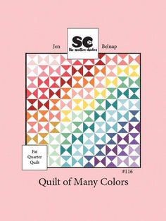 an image of the cover of quilting book, quilts of many colors by jean de