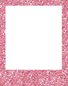 a square frame made out of pink glitter