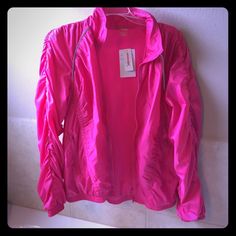 Brand New Hot Pink Waterproof Jacket. Perfect For Running. Lightweight And Breathable. Fitted Windbreaker For Spring Outdoor Activities, Fitted Spring Windbreaker For Outdoors, Fitted Windbreaker For Spring Outdoor, Spring Stretch Outerwear For Outdoor Activities, Spring Sports Outerwear, Waterproof, Spring Sports Outerwear Waterproof, Spring Waterproof Outerwear For Sports, Spring Waterproof Sports Outerwear, Sporty Spring Windbreaker For Rainy Weather