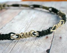 Hemp Necklace Two Colors Black Natural Beach Jewelry - sunnybeachjewelry Necklaces With Beads, Silk Wrap Bracelets, Pride Necklace, Pride Jewellery, Hemp Necklace, Hemp Jewelry, Sustainable Accessories, Hook Necklace, Celtic Necklace