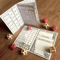 a game with dice and numbers on the table