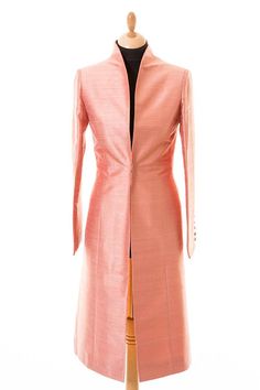 Women's Raw Silk Blush Pink, Rose Gold, Wedding Coat, Special Occasion, Mother of the Bride, Ladies Day Coat Raw Silk, Ladies Day, Coat Dress