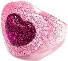 Trendy Heart-shaped Party Rings, Trendy Heart-shaped Rings For Party, Trendy Party Rings With Heart Shape, Trendy Resin Rings For Party, Trendy Rings For Valentine's Day Party, Trendy Party Rings For Valentine's Day, Trendy Pink Heart-shaped Rings, Playful Pink Rings As A Gift, Playful Pink Rings For Gifts