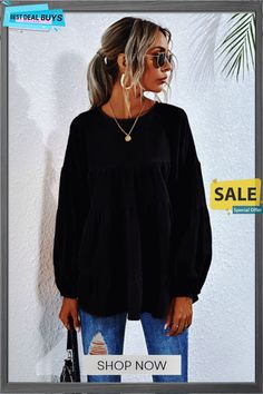 Fashion Lovely Puff Sleeve Blouse Puff Sleeve Blouse, Puff Sleeve, Sleeve Blouse, Top Blouse, Women's Top