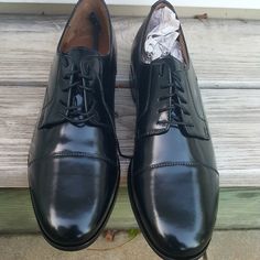 Brand New Florsheim Black Derby Black Formal Oxfords With Cushioned Footbed, Black Cushioned Oxfords For Formal Wear, Black Cushioned Dress Shoes For Formal Occasions, Black Formal Dress Shoes With Cushioned Footbed, Classic Black Dress Shoes With Cushioned Footbed, Classic Black Leather Shoes With Cushioned Footbed, Derby, Men's Shoes, Oxford