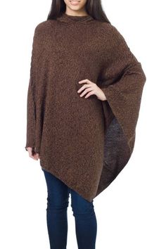 Travel Hoodie, Alpaca Poncho, Aran Sweater, Hooded Poncho, Short Lace Dress, Wool Shawl, Poncho Sweater, Alpaca Wool, North Face Women