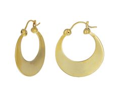 With their simple design and statement making scale, these Jane Diaz hoop earrings are a sculptural, chic addition to your jewelry collection. Satin finished gold plated wide hoops have two balls which attach to the gold plated ear wires. They fasten with interlocking latch backs and can be paired with casual or dressier looks for an unexpected element of edge.total length : 1 5/16"gold plated hoop width : 1mmgold plated latch back closure Sevan Bicakci, Digby And Iona, Rebecca Overmann, Zoe Chicco, Cathy Waterman, Solid Metal, Ear Wires, Simple Design, The Gold