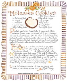 a recipe for making molasses cookies