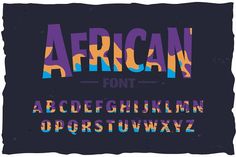 the african font and numbers are in different colors