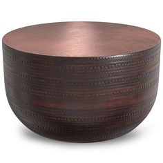 Handcrafted from metal and showcasing a round silhouette, this eye-catching coffee table is a distinctive addition to your furniture collection. The Johnsen Metal Coffee Table features an Oil-Rubbed Bronze finish that provides a dash of dimension to your decor, while the unique texture creates a subtle hint of an industrial, modern aesthetic.. Hand-finished in Oil-Rubbed Bronze.. , Assembly Required:No, Collection:Johnsen, Shape:Round, Material:Metal, Weight Capacity (Lb):250 Pounds, Country Of Aesthetic Bungalow, Round Metal Coffee Table, Wine Rack Bar, Multipurpose Table, Outdoor Pouf, Table Color, Table Metal, Industrial Modern, Metal Coffee Table