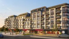 an artist's rendering of a building with plants growing on the windows and balconies