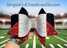 BlingedOutcheerbows.etsy.com #cheerleading #cheerbows #compbows Cheer Bows Diy, Black Cheerleaders, Glitter Cheer Bow, Cheer Coaches, Competitive Cheer, Best Bow, Bows Diy, Cheer Bow