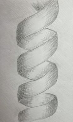 a pencil drawing of a spiral design