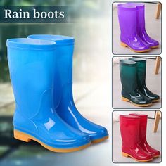 Top Seller for Ladies Women Waterproof Wellies Wellington Rain Boots Garden High Top Gumboots., Womens Shoes Waterproof Rain Boots With Round Toe, Waterproof Boots With Round Toe For Rainy Season, Rain Boots For Rainy Season With Round Toe, Round Toe Waterproof Boots For Rainy Season, Weatherproof Waterproof Boots With Round Toe For Rainy Season, Ankle-high Rain Boots For Rainy Season, Outdoor Ankle Boots For Rainy Season, Waterproof Ankle Rain Boots For Spring, Outdoor Rain Boots With Protective Feet And Round Toe