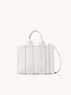 Chloé Small Woody Tote Bag | Chloé US Chloe Logo, Small Tote Bag, White Tote, Bag Collection, Basket Bag, Medium Tote, Small Tote, Small Purse, Natural Look