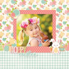 Easter Scrapbooking, Easter Scrapbook, Baby Scrapbook Album, Scrapbook Design Layout, Baby Scrapbook Pages, Holiday Scrapbook, Scrapbooking Layouts Baby