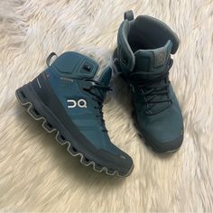 Cloud Rock Teal Blue Waterproof High Top Boots Full Lace Up Only Worn A Handful Of Times Bundle And Save 1500 + Items Available In Store Top Outdoor Brands Like Patagonia Lululemon Athleta Arcteryx Smartwool And More In Store! Fast Shipping! + 4000 5 Star Reviews Shoes On Cloud, High Top Boots, On Running, Outdoor Brands, Lace Up Boots, Teal Blue, Patagonia, High Top, Hiking Boots