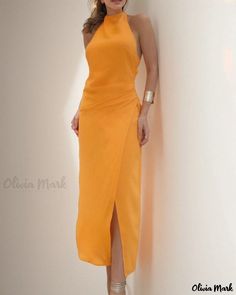 Olivia Mark - Elegant Sleeveless Casual Dress with Ruched Detail Olivia Mark, Casual Dress